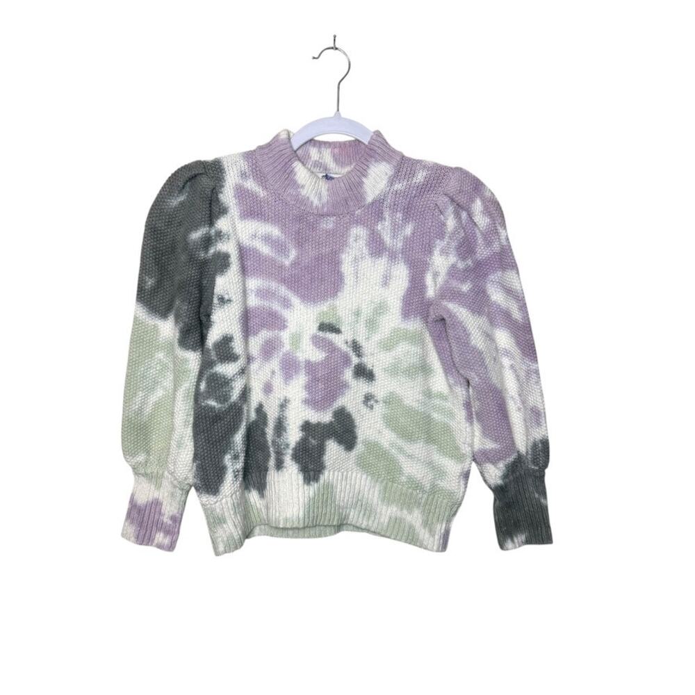 Madewell Tie-Dye Puff-Sleeve Sweater Women‎ XXS Lighthouse Chunky Knit Boho